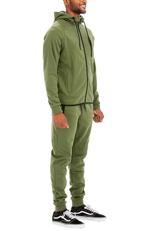 Mens Full Zip Sweat Pant Sweat Set