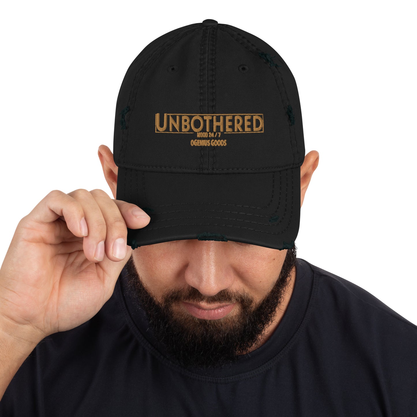 OGG Distressed Dad Hat/UNBOTHERED